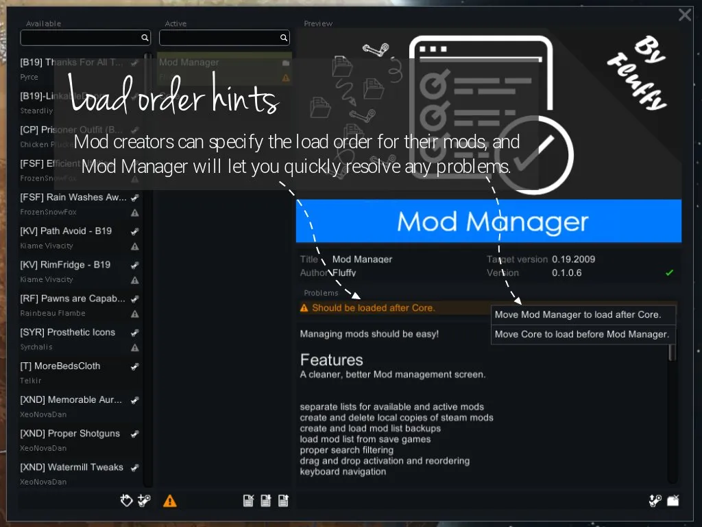 Game mod manager