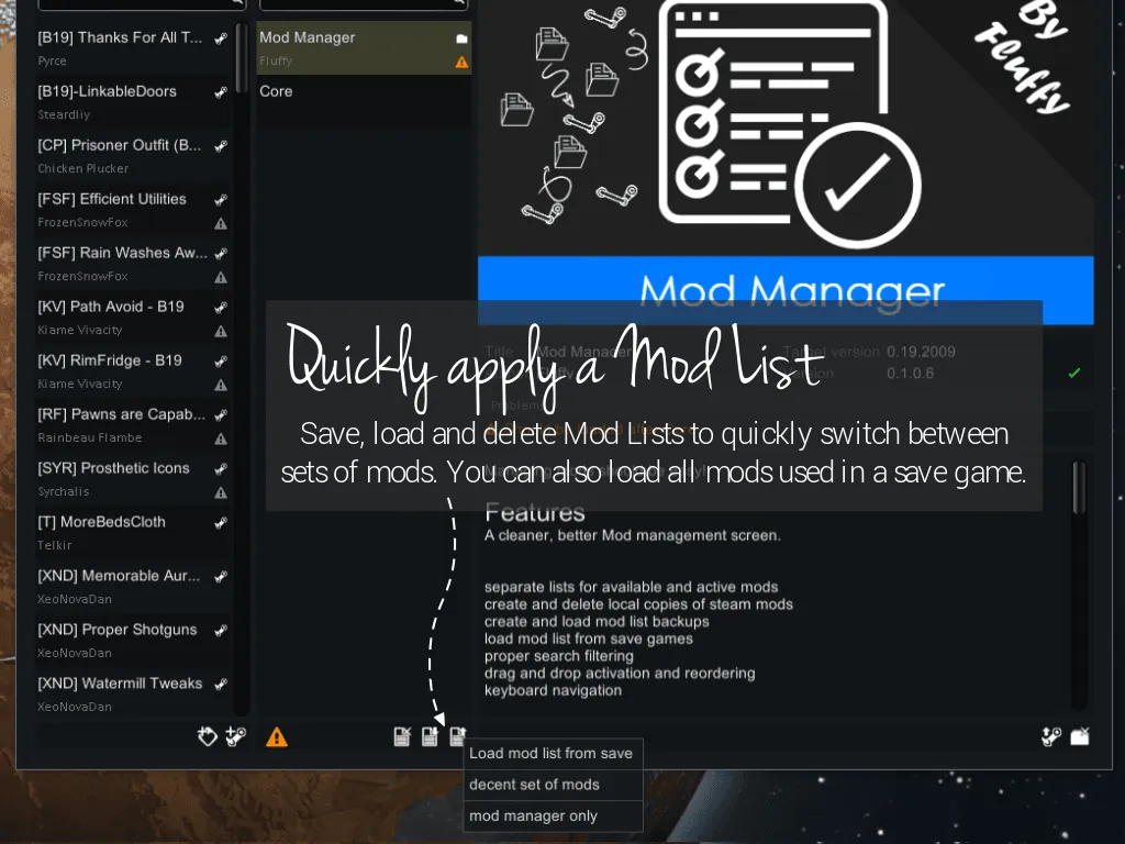 Game mod manager