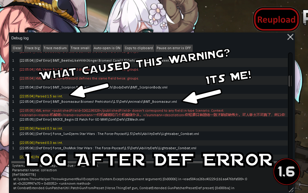 Log After Def Error Mod ⋆ RimWorld Base