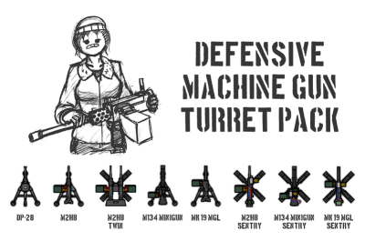 Defensive Machine Gun Turret Pack Mod