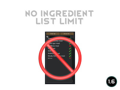 NoIngredientListLimit